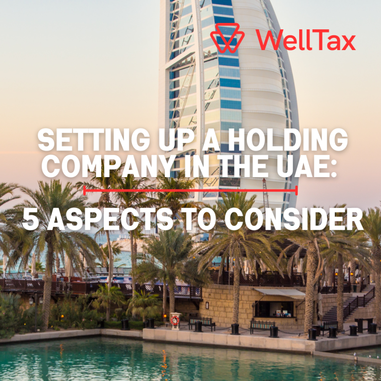 Setting up a Holding Company in the UAE: 5 aspects to consider - WellTax